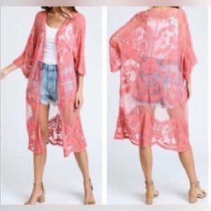 Polagram Pink Lace Cover-Up